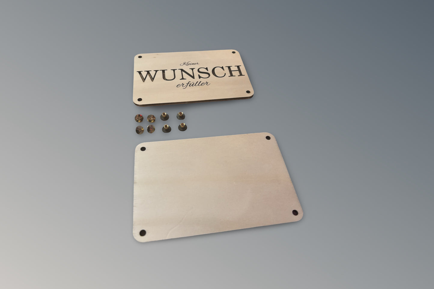 Karte für Geldgeschenke aus Holz – „Kleiner Wunscherfüller“