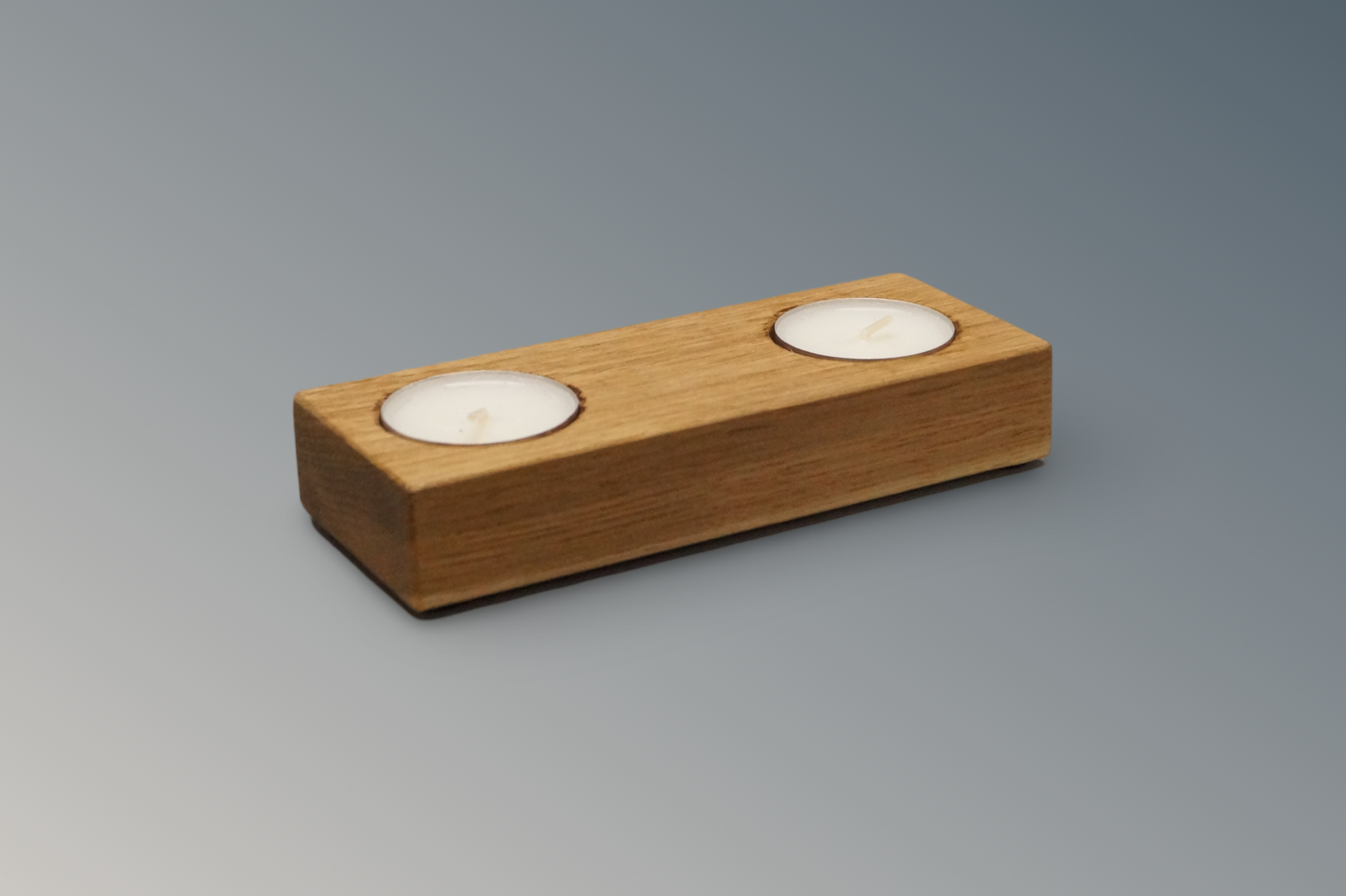 Teelichthalter mit 2 Kerzen