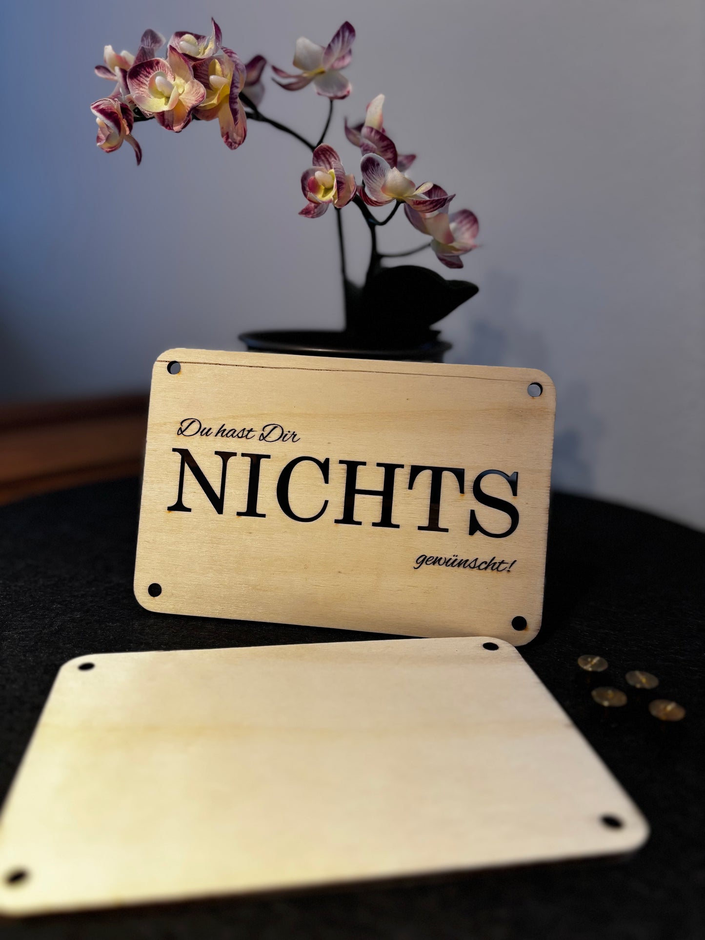 Geldgeschenk-Karte aus Holz – „Du hast Dir Nichts gewünscht“