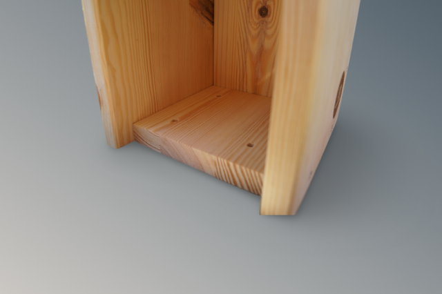 Boden Vogelhaus mit Löchern