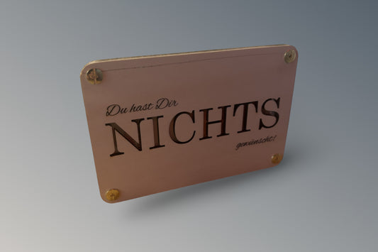 Geschenkkarte Du hast Dir Nichts gewünscht