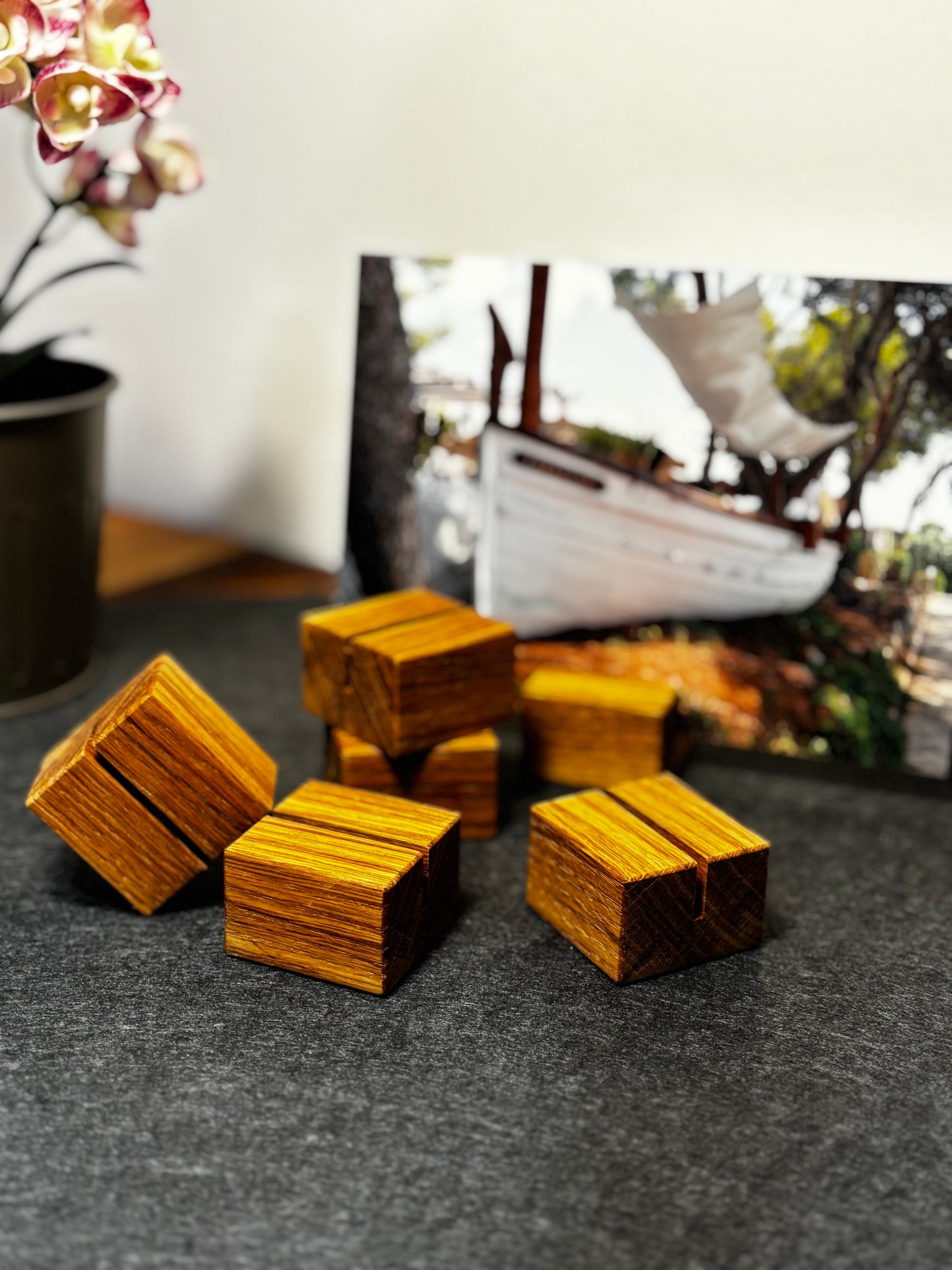 Rustikaler Menükartenhalter