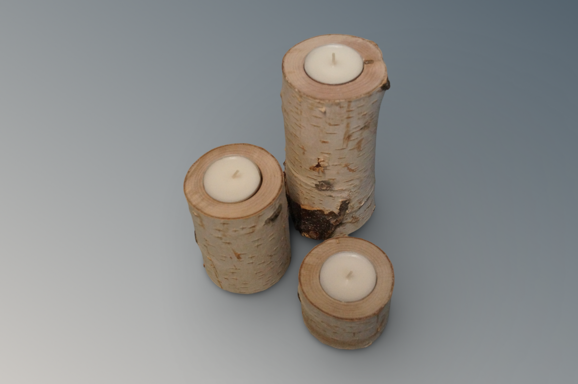 Teelichthalter Birkenholz